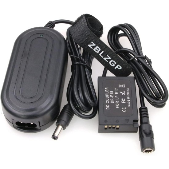 LP-E17 DR-E18 Dummy Battery AC Power Supply Adapter